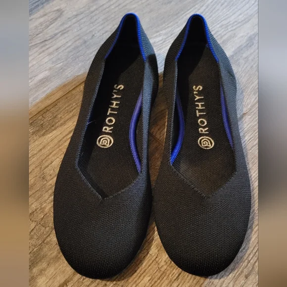 Rothy's Shoes Rothys The Flat Ballet Flat Shoes Slip On Black